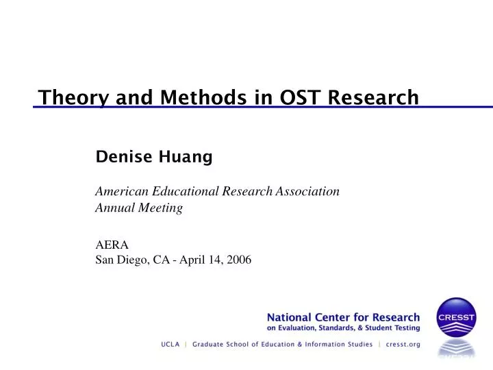 theory and methods in ost research