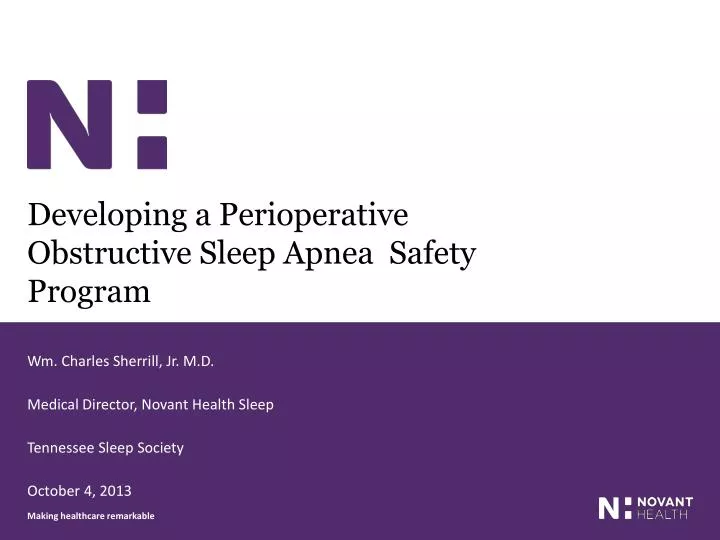 developing a perioperative obstructive sleep apnea safety program