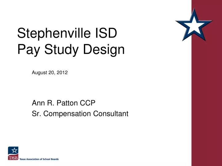 stephenville isd pay study design