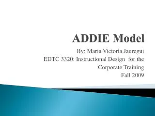 ADDIE Model