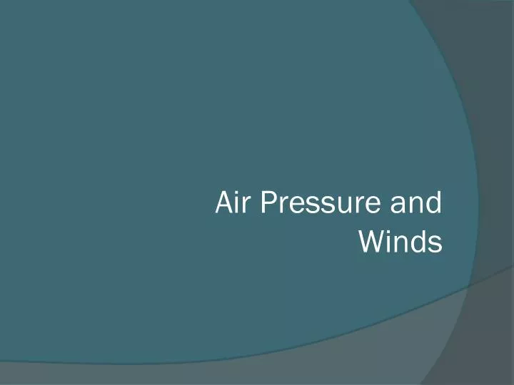 air pressure and winds
