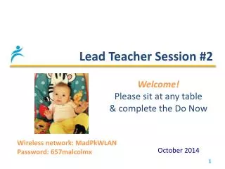 Lead Teacher Session #2