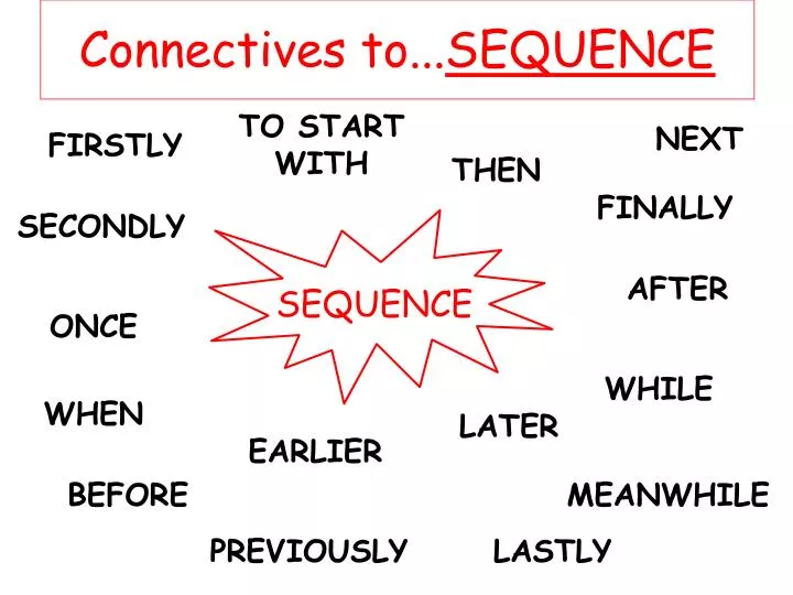 connectives to sequence