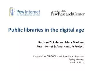 Public libraries in the digital age