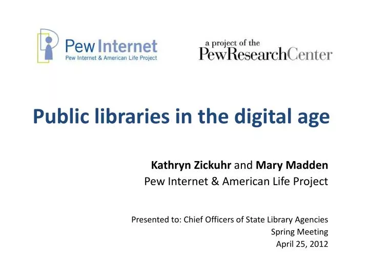 public libraries in the digital age