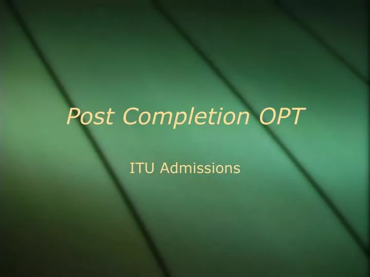 post completion opt