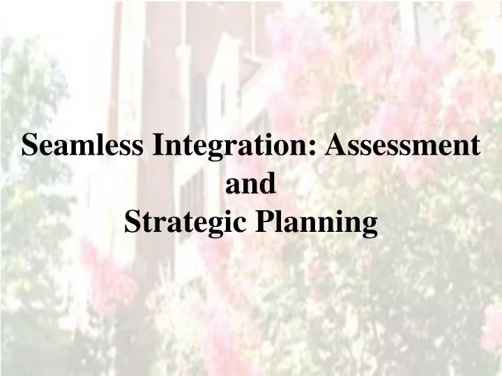 seamless integration assessment and strategic planning