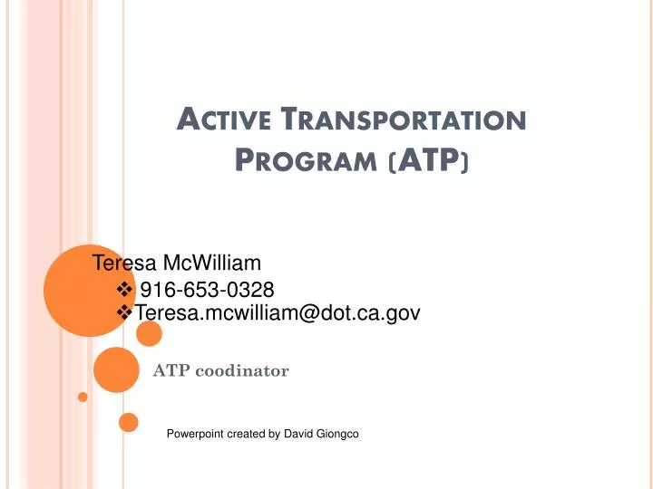 active transportation program atp