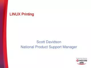 LINUX Printing
