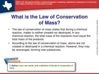 what is the law of conservation of mass