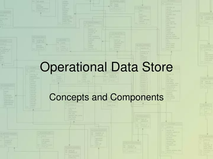 operational data store