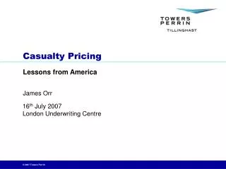 Casualty Pricing