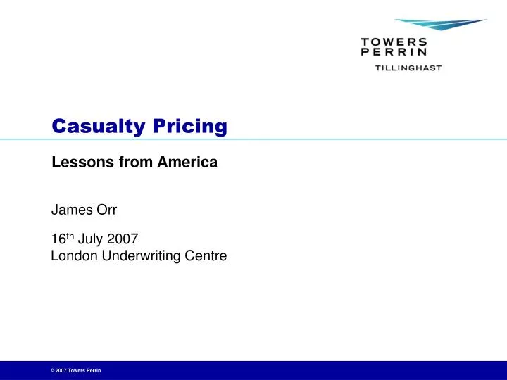 casualty pricing