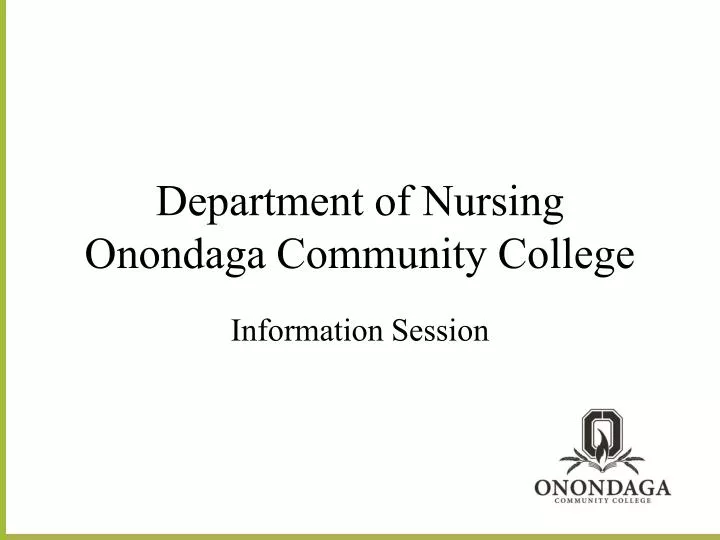 department of nursing onondaga community college