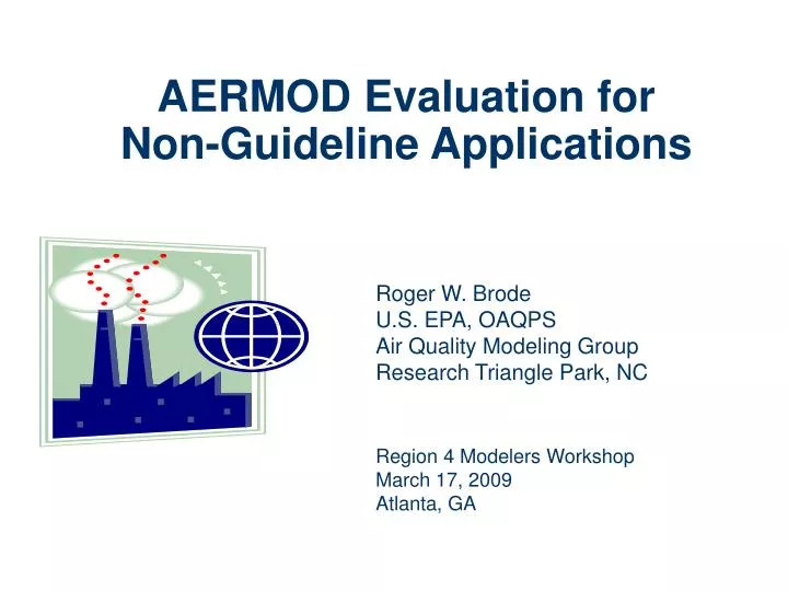 aermod evaluation for non guideline applications
