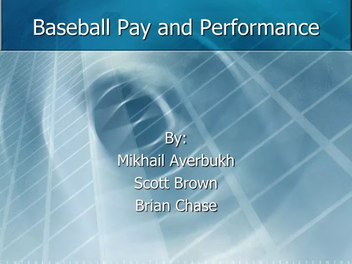 baseball pay and performance