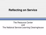 Reflecting on Service