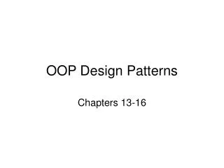 OOP Design Patterns