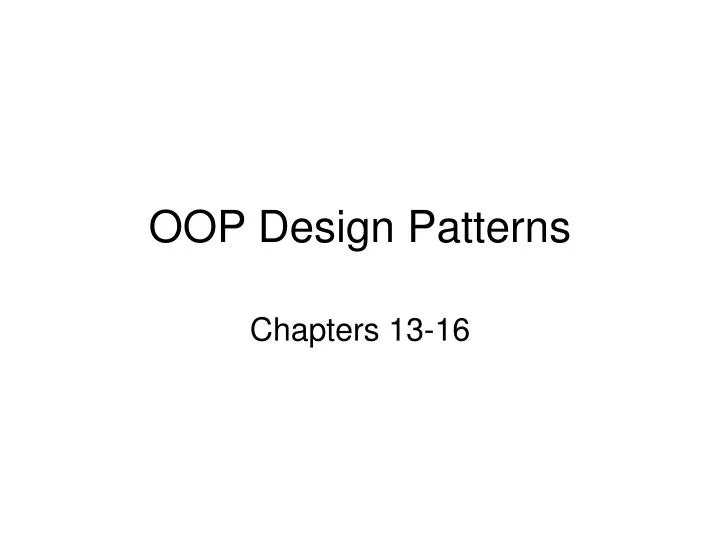 oop design patterns
