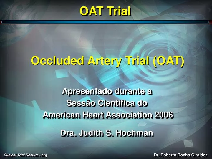 occluded artery trial oat
