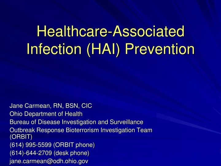 healthcare associated infection hai prevention