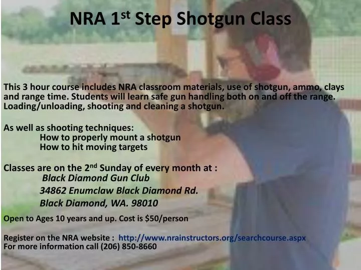 nra 1 st step shotgun class