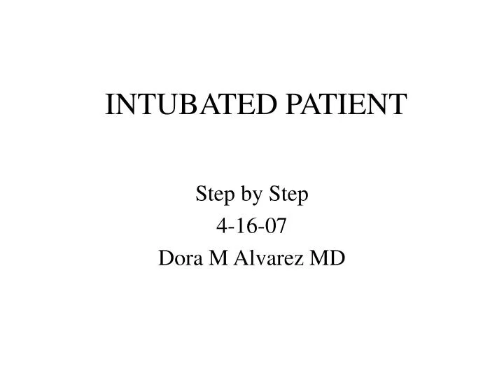 intubated patient