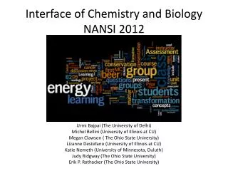 Interface of Chemistry and Biology NANSI 2012