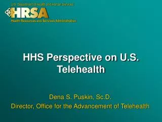 HHS Perspective on U.S. Telehealth