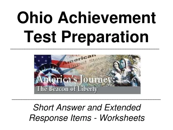 ohio achievement test preparation