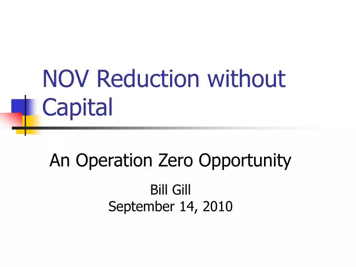 nov reduction without capital