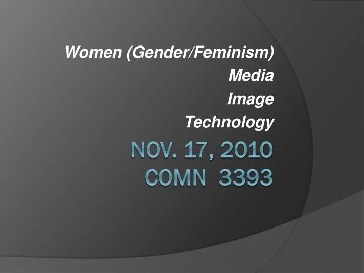 women gender feminism media image technology