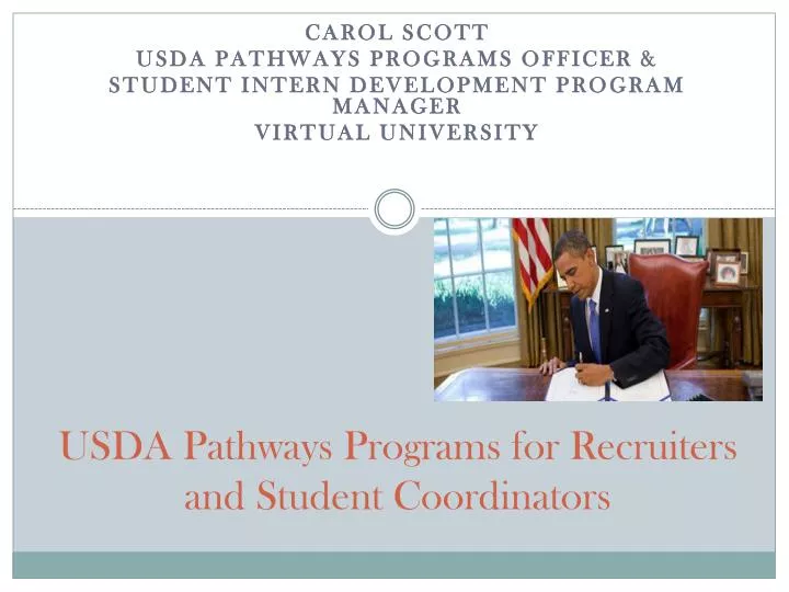 usda pathways programs for recruiters and student coordinators