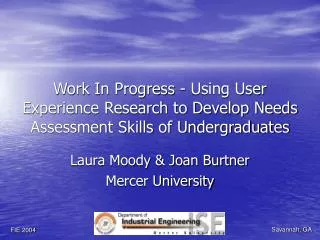 Laura Moody &amp; Joan Burtner Mercer University