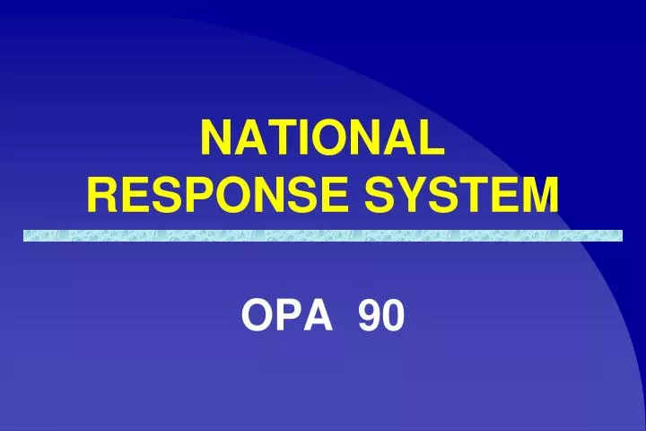 national response system