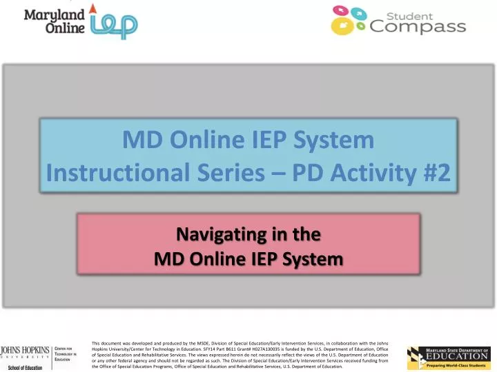 md online iep system instructional series pd activity 2