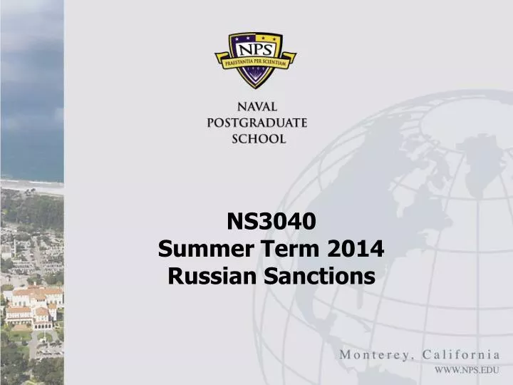 ns3040 summer term 2014 russian sanctions