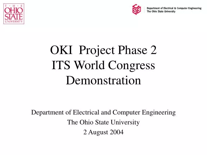 oki project phase 2 its world congress demonstration