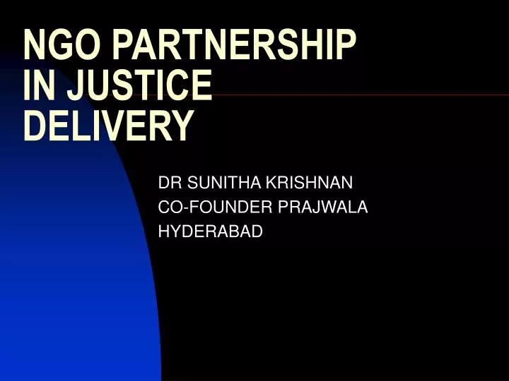 ngo partnership in justice delivery