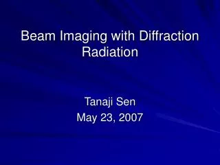 Beam Imaging with Diffraction Radiation