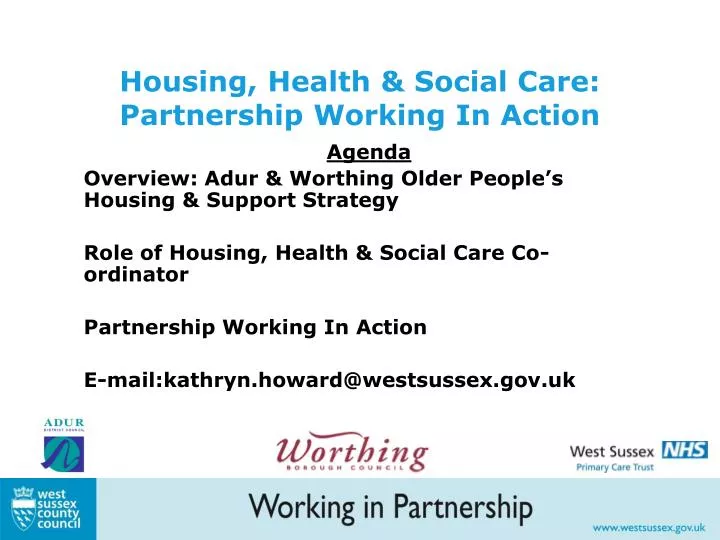 housing health social care partnership working in action