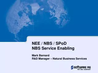 NEE / NBS / SPoD NBS Service Enabling