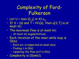 Complexity of Ford-Fulkerson