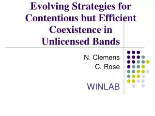 Evolving Strategies for Contentious but Efficient Coexistence in Unlicensed Bands