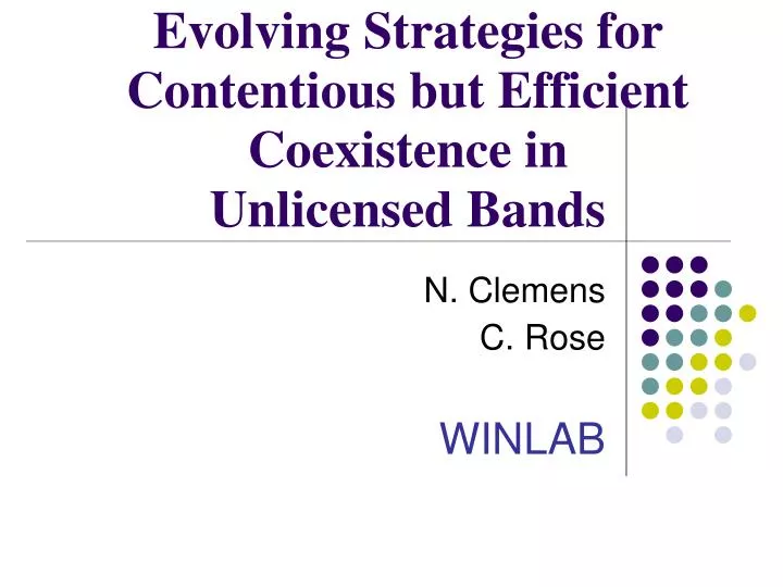 evolving strategies for contentious but efficient coexistence in unlicensed bands