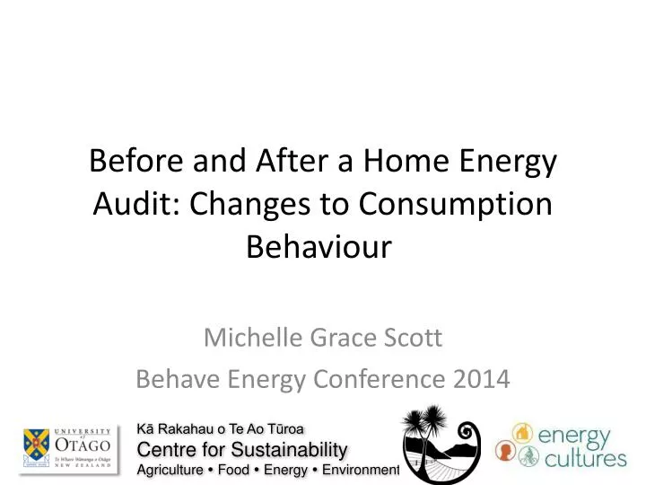 before and after a home e nergy a udit changes to consumption b ehaviour
