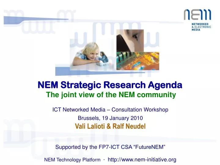 nem strategic research agenda the joint view of the nem community