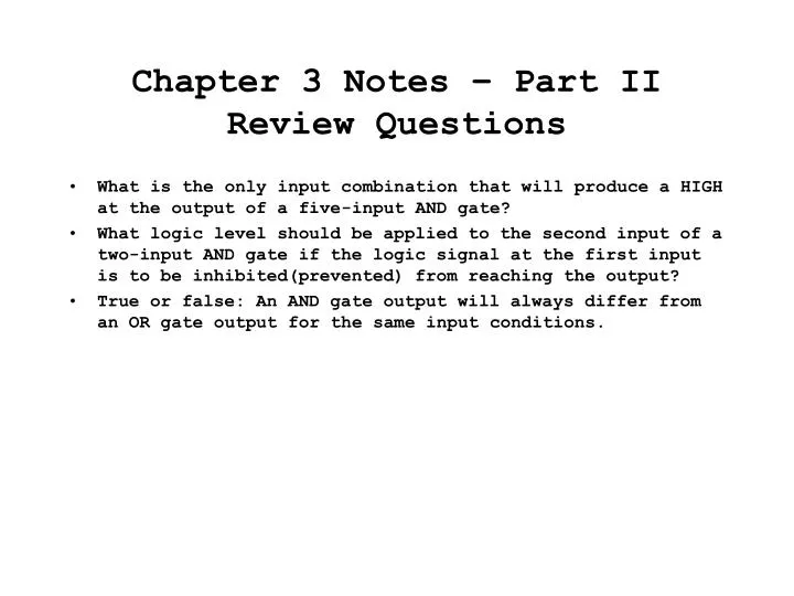 chapter 3 notes part ii review questions
