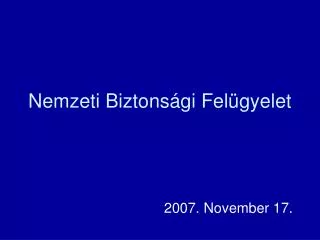 nemzeti biztons gi fel gyelet