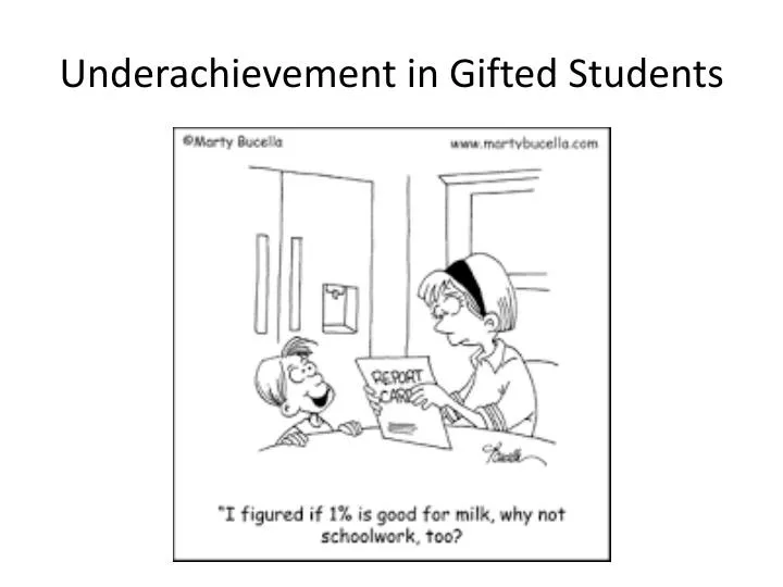 underachievement in gifted students